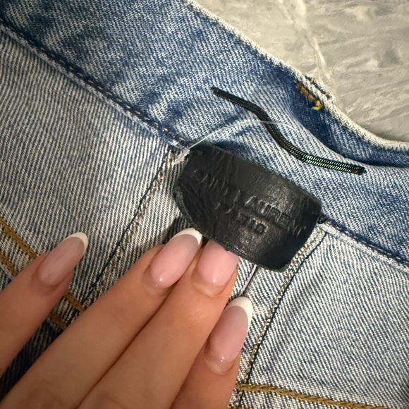 Yves Saint Laurent Blue Denim Women's Shorts Size 27 - Picture 4 of 6